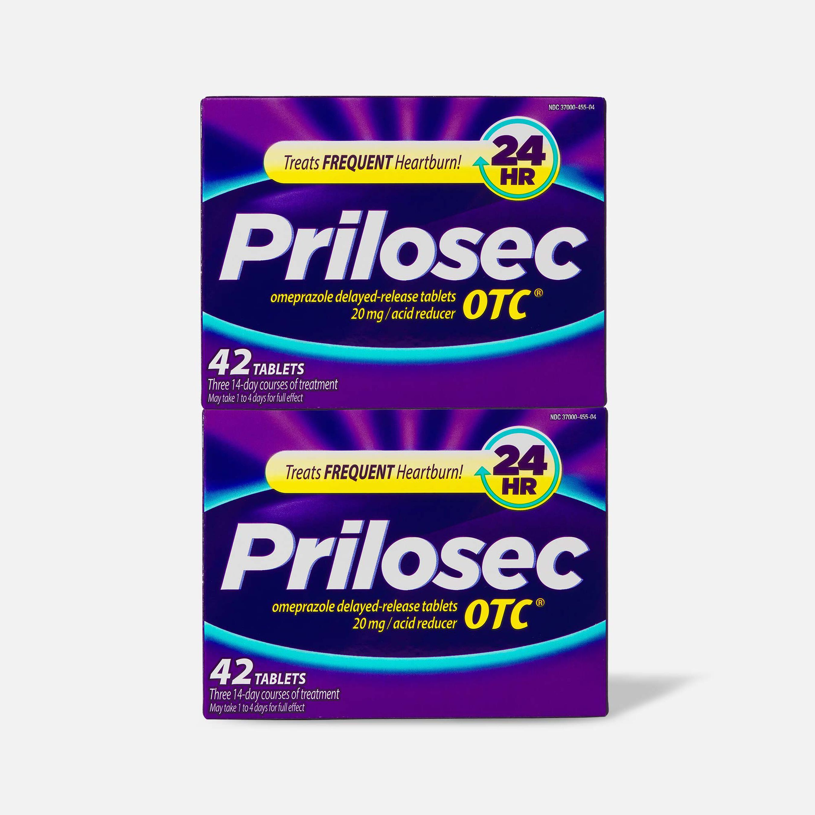 Prilosec OTC Heartburn Relief and Acid Reducer Tablets, 42 ct. (2Pack)