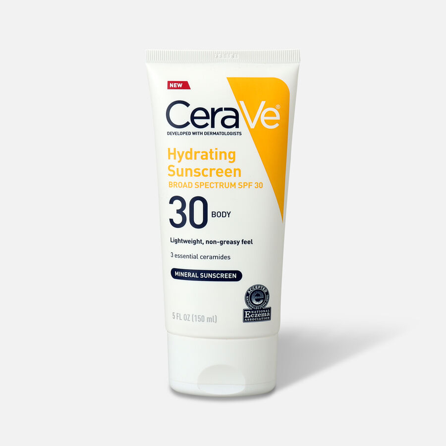 CeraVe Hydrating Sunscreen Body Lotion, SPF 30, 5 fl oz., , large image number 0