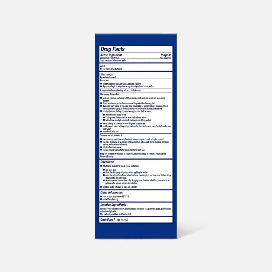 Differin 0.1% Adapalene Treatment Gel, 45g Tube, , large image number 1