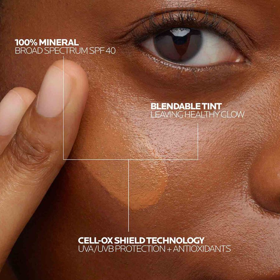 La Roche-Posay Anthelios Mineral Tinted Light Fluid Face Sunscreen, SPF 40, Deep, 1.7 fl oz., Deep, large image number 1