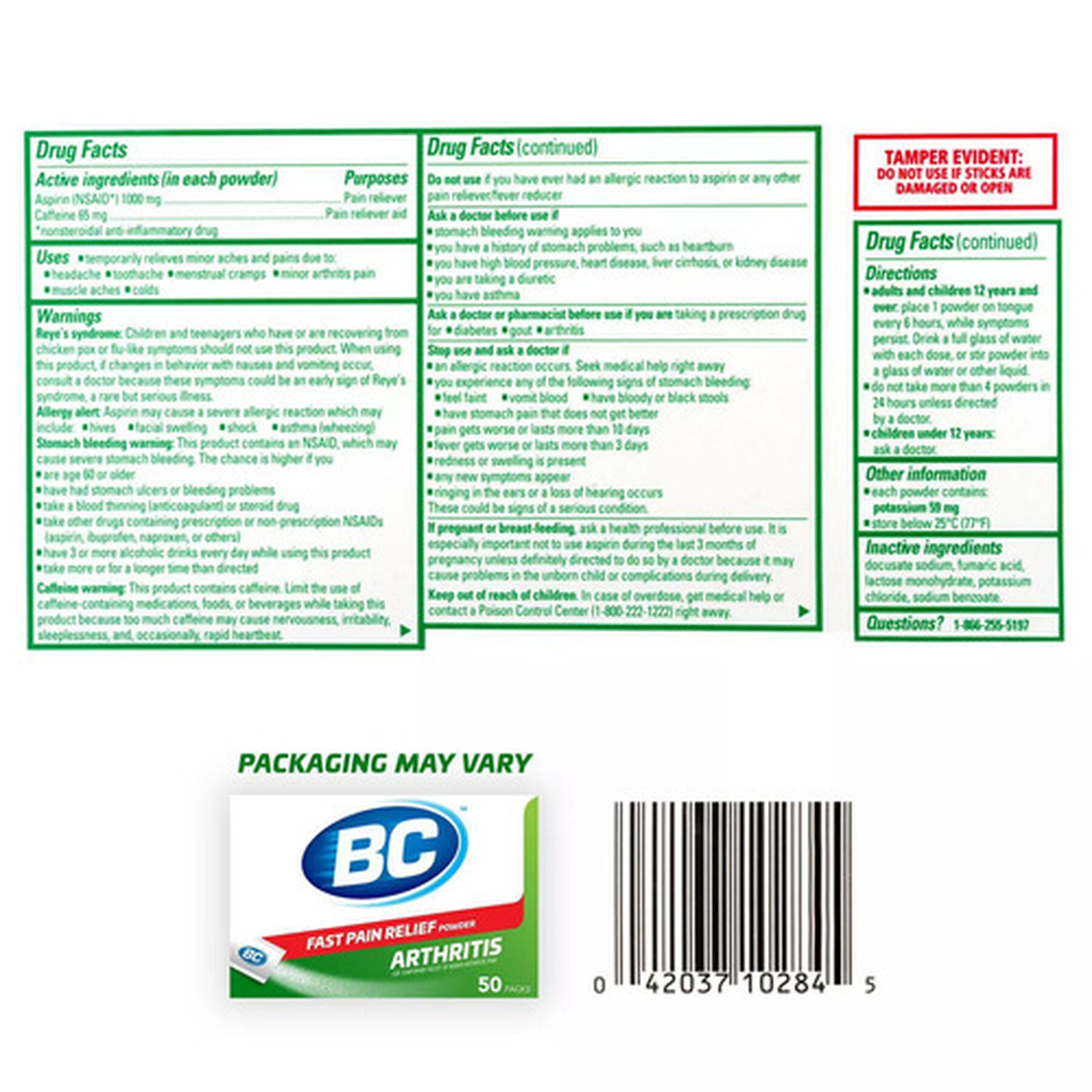 BC Powder, Arthritis, 50ct.