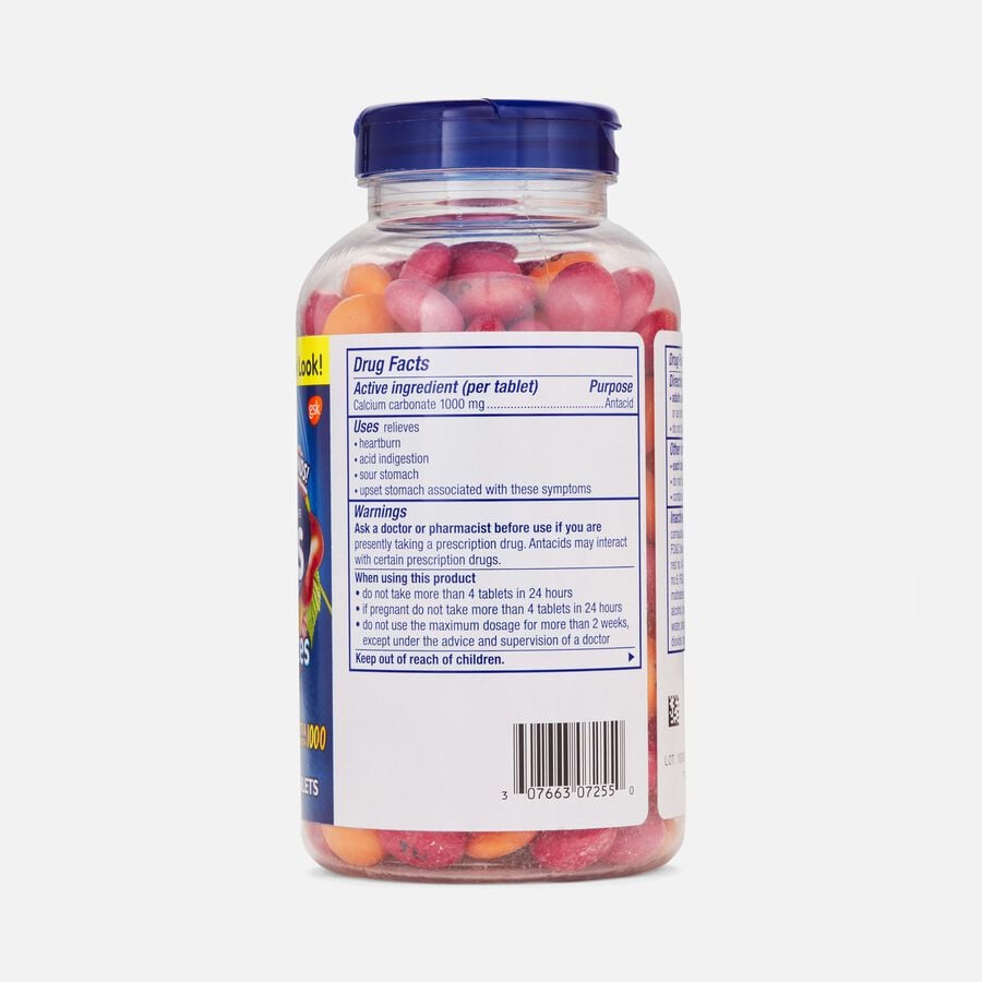 TUMS Chewy Bites Ultra Strength Antacid Chewable Tablets, Mixed Fruit, 200 ct., , large image number 1
