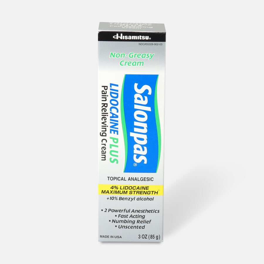 Salonpas Lidocaine Plus Cream, 3 oz., , large image number 0