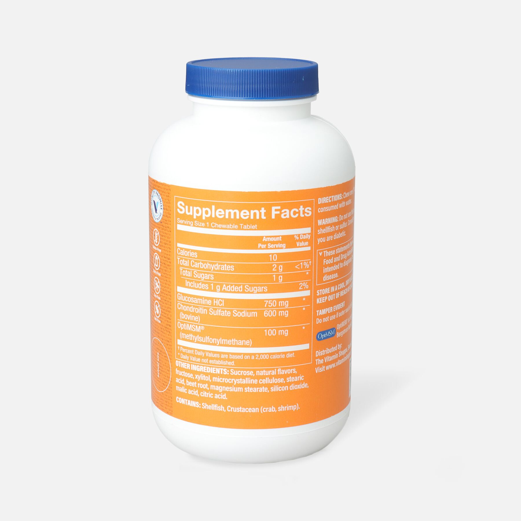 HSA Eligible Vitamin Shoppe Glucosamine Chondroitin With MSM, Raspberry