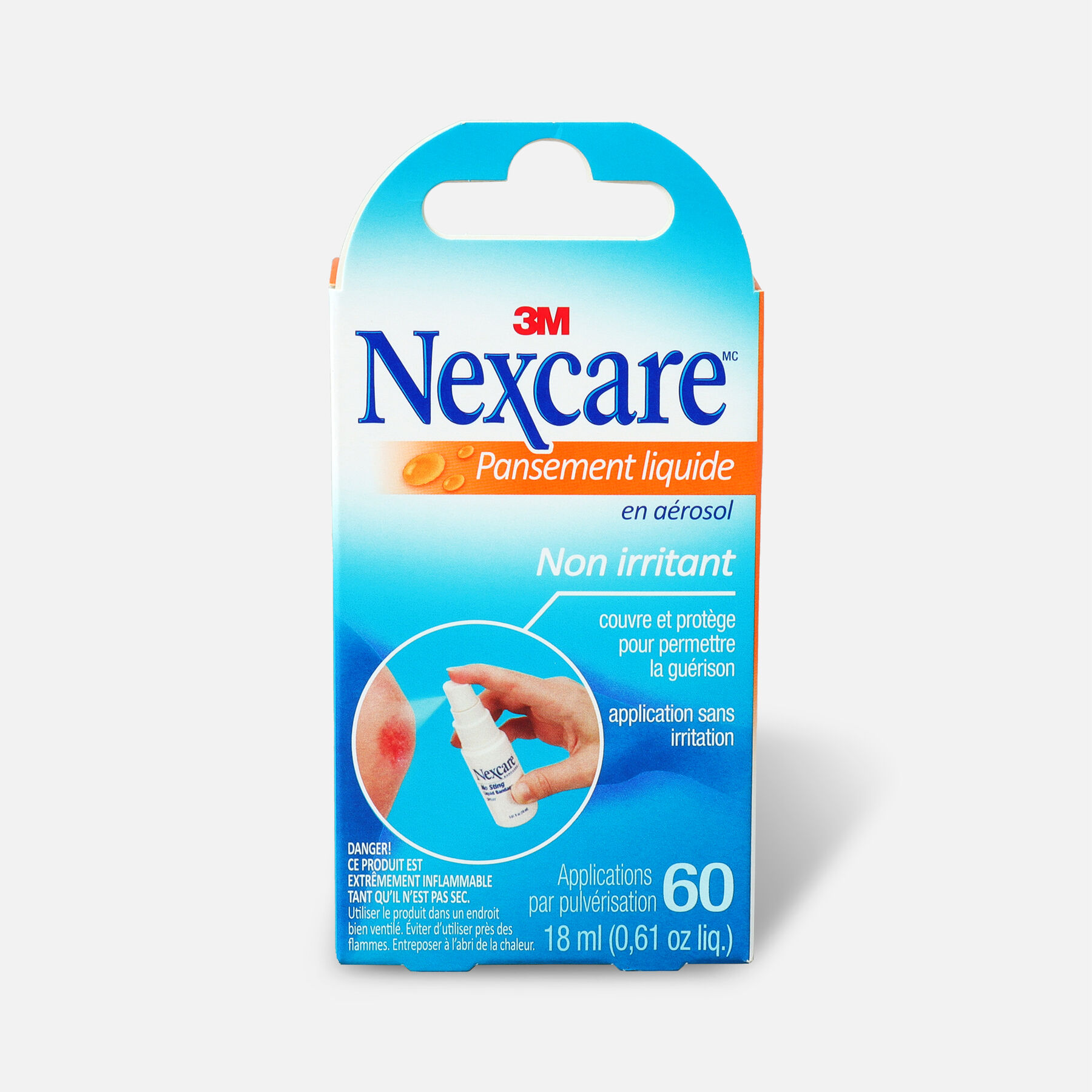 Nexcare No Sting Liquid Bandage Spray, .61 fl oz