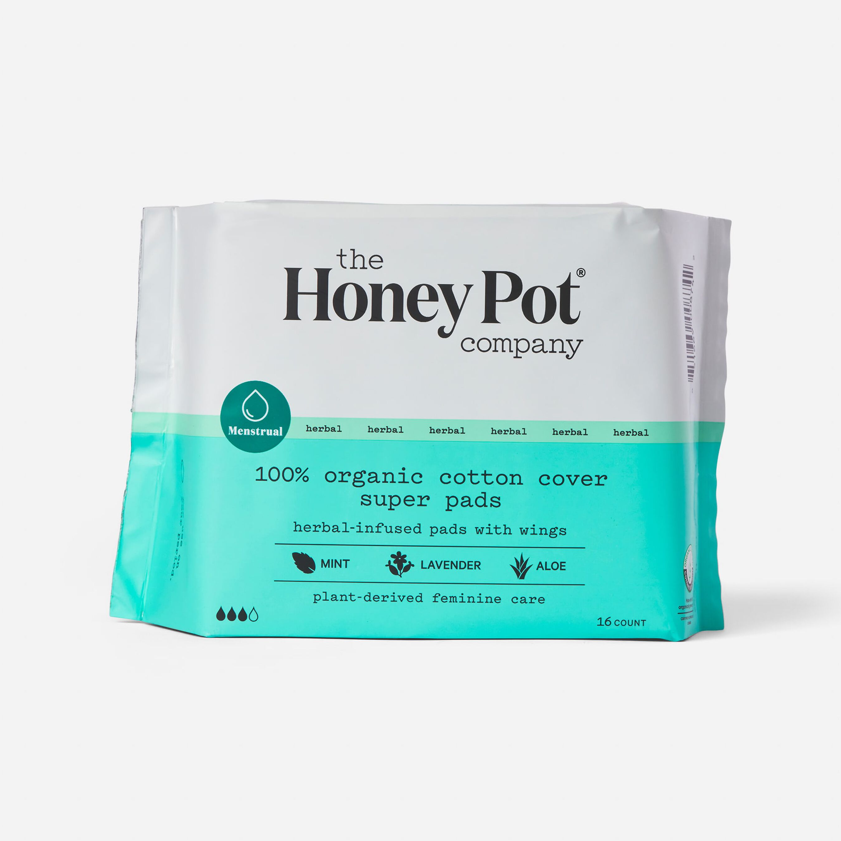 HSA Eligible The Honey Pot 100% Organic Top Sheet Super Herbal