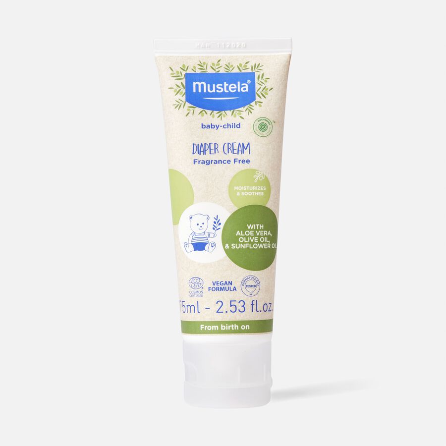 Mustela Organic Diaper Cream with Olive Oil and Aloe, 2.54 oz., , large image number 0