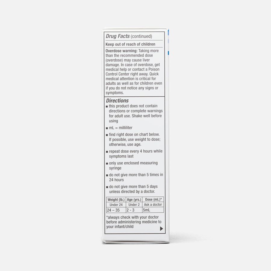 Caring Mill™ Infant's Acetaminophen Suspension Cherry 2 oz. w/ Syringe, , large image number 2