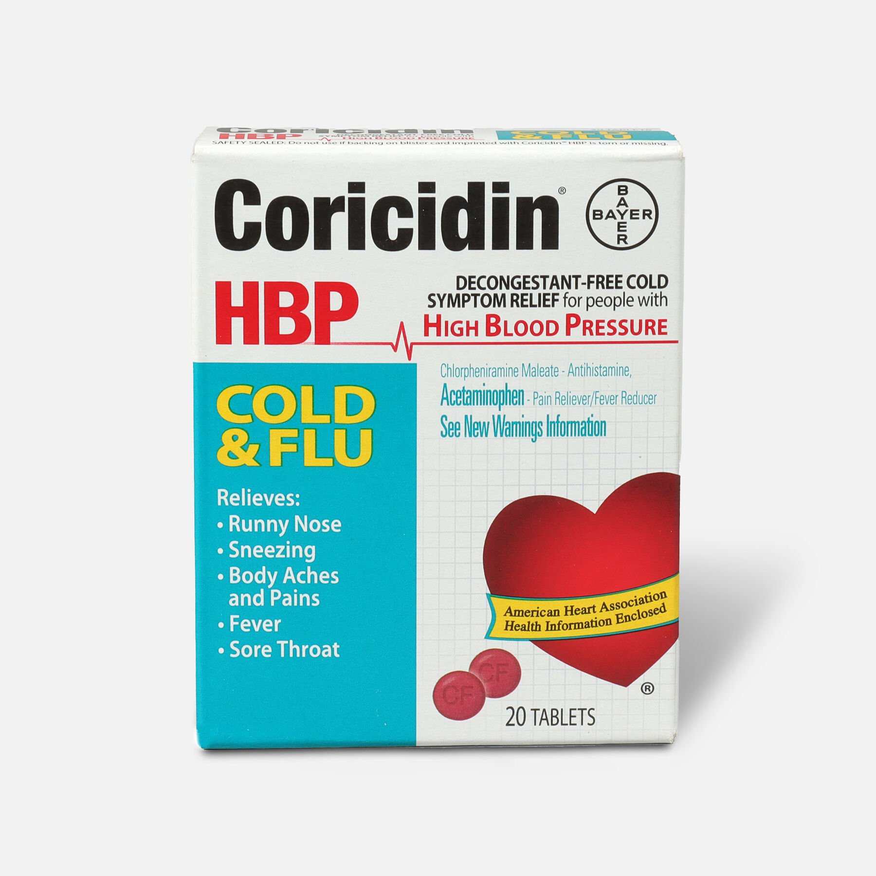 Coricidin HPB Cold & Flu, 20ct