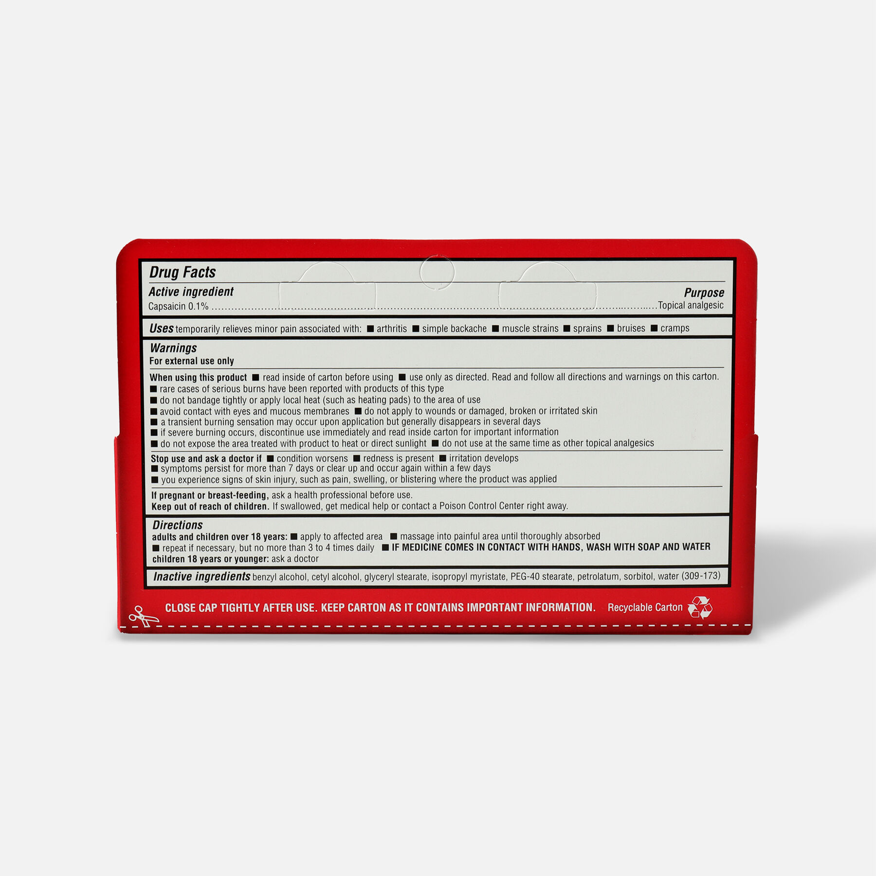 CAPZASINHP Cream, 1.5 oz.