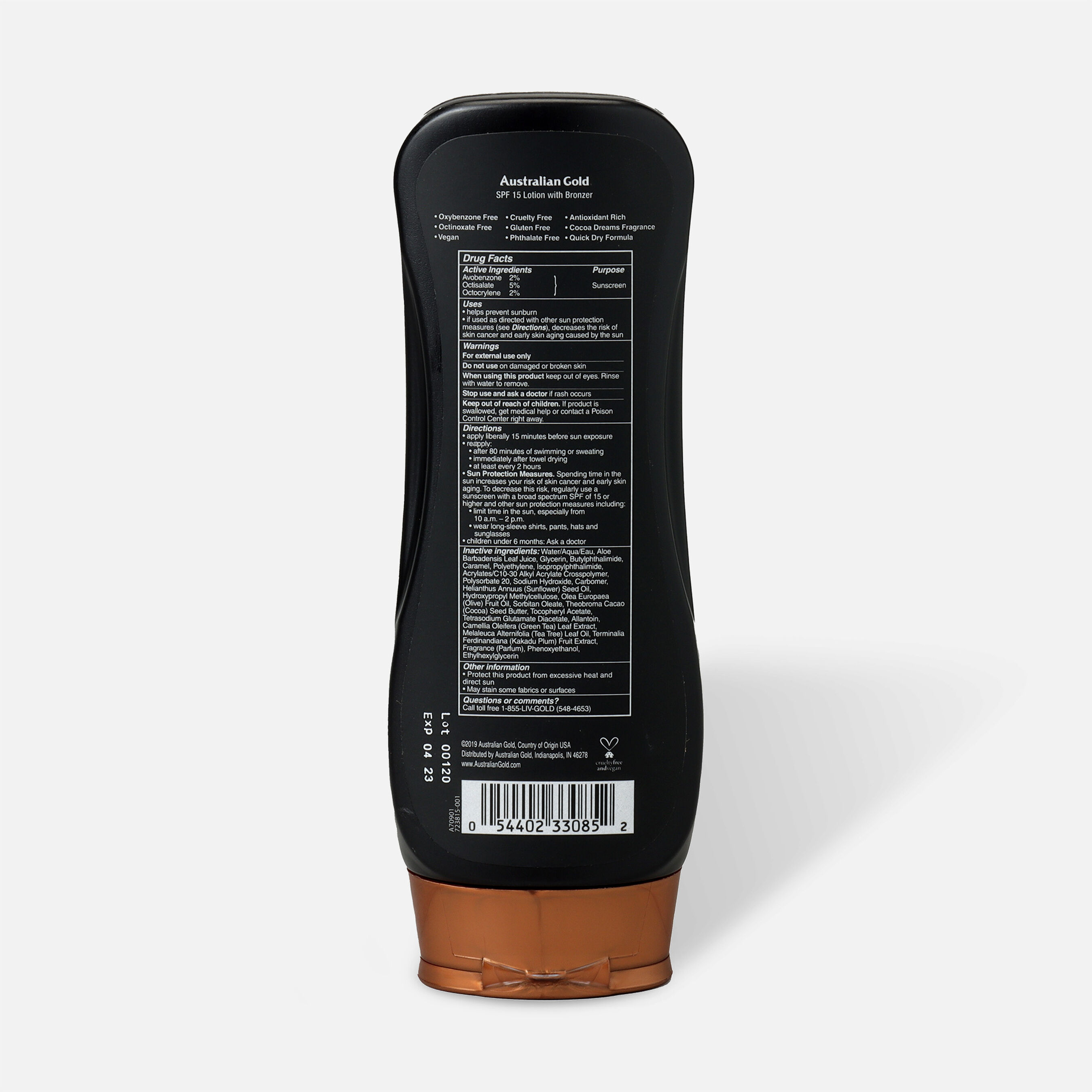 Australian Gold Lotion with Instant Bronzer, SPF 15, 8oz.