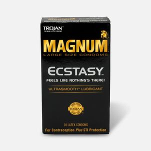 Trojan Magnum Ecstasy, Premium Latex Condoms, 10 ct.