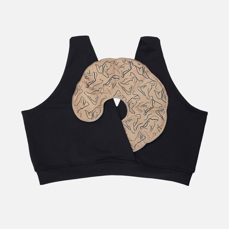 Nyssa FourthWear Postpartum Recovery Bralette & Breast & Chest Ice/Heat Packs, Black, , large image number 0