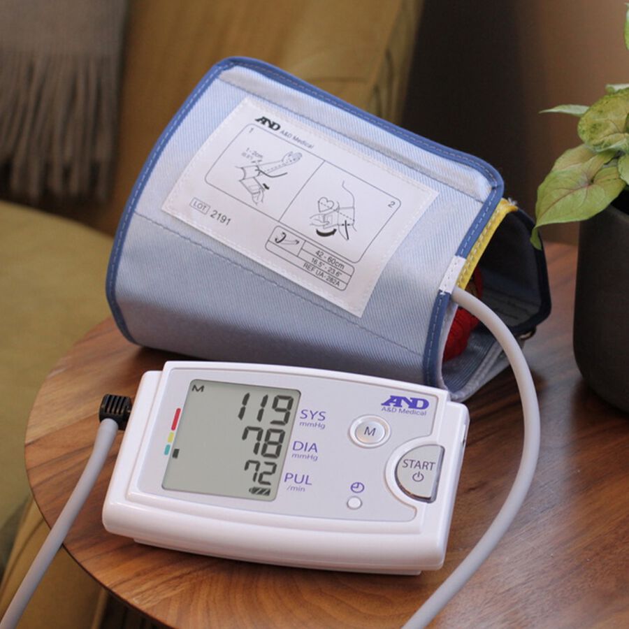 A&D Medical Blood Pressure Monitor with Extra-large Cuff and AC Adapter, , large image number 1