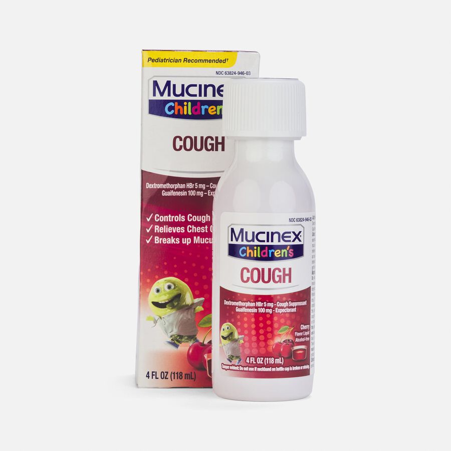 Mucinex Children's Cough Relief Liquid, Cherry, 4 fl oz., , large image number 0