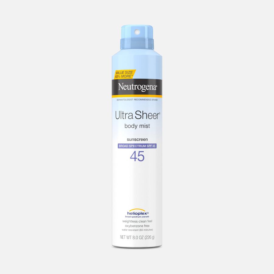 Neutrogena Ultra Sheer Sunscreen Spray SPF 45, Family Size, 8 oz., , large image number 0