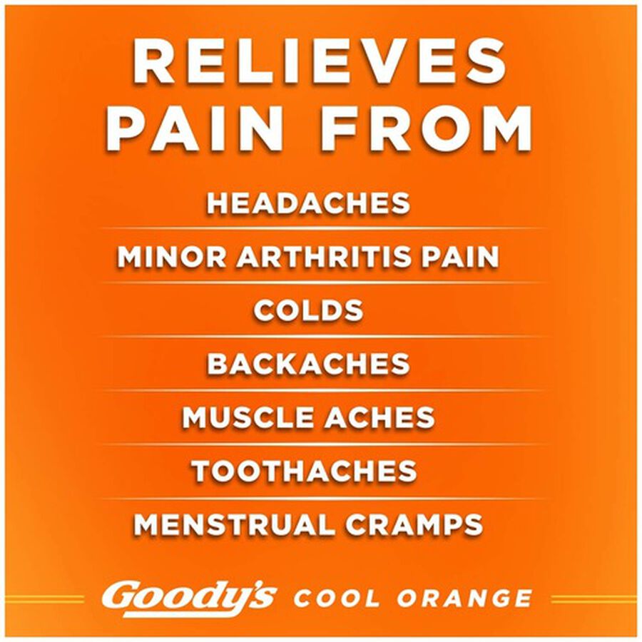 Goody's Cool Orange Acetaminophen / Aspirin Powder Stick, 24ct.