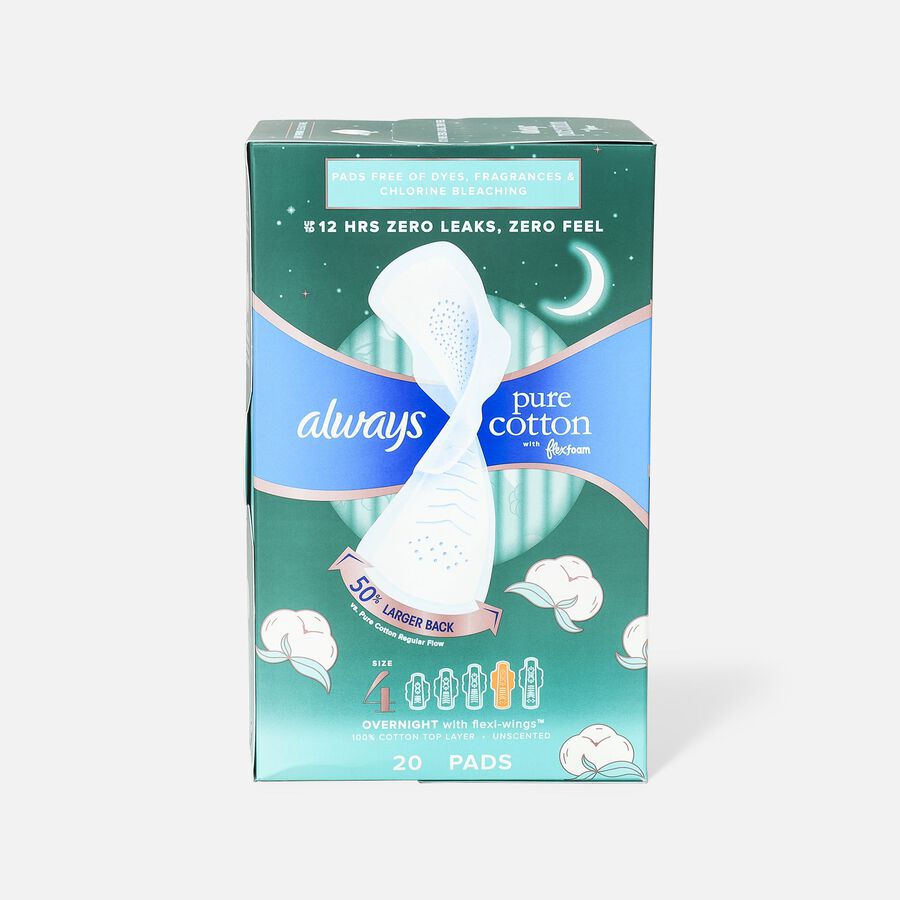 Always Pure Cotton with FlexFoam Pads with Wings for Women