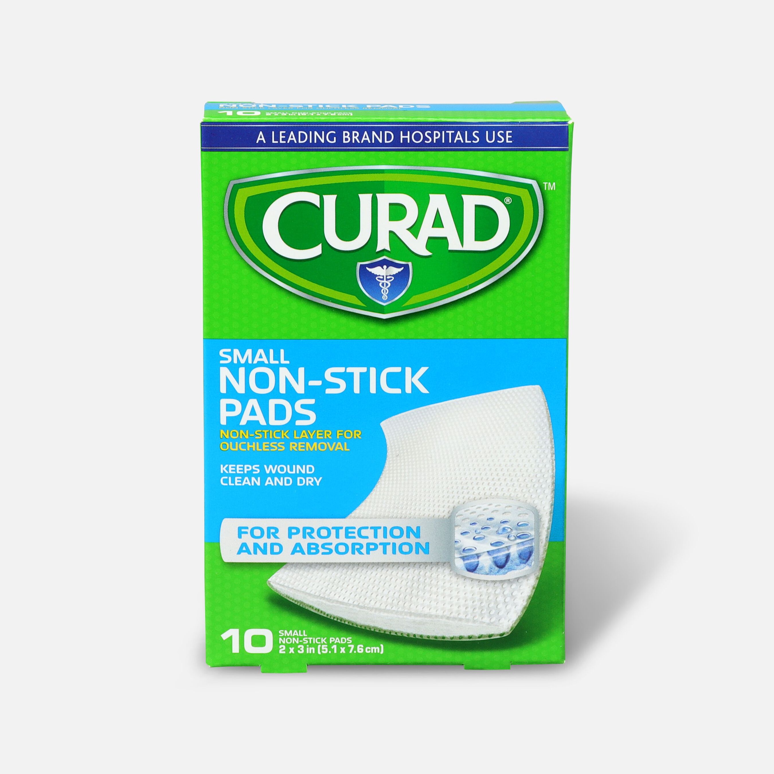 Curad NonStick Sterile Pads, 2" x 3" 10ct