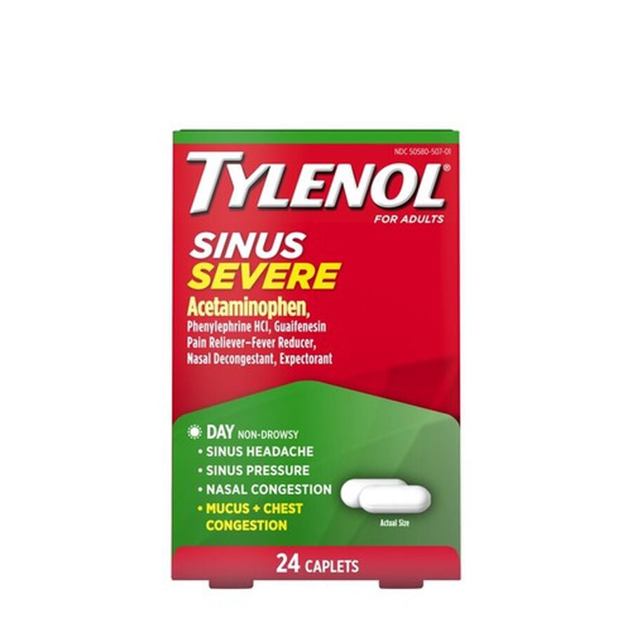 Tylenol Sinus Severe Daytime Caplet, 24 ct