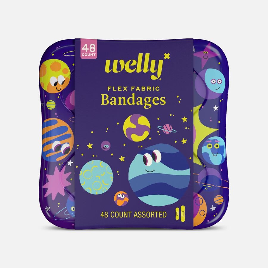 Welly Bravery Badges Planet Pals Assorted Flex Fabric Bandages - 48 ct., , large image number 0