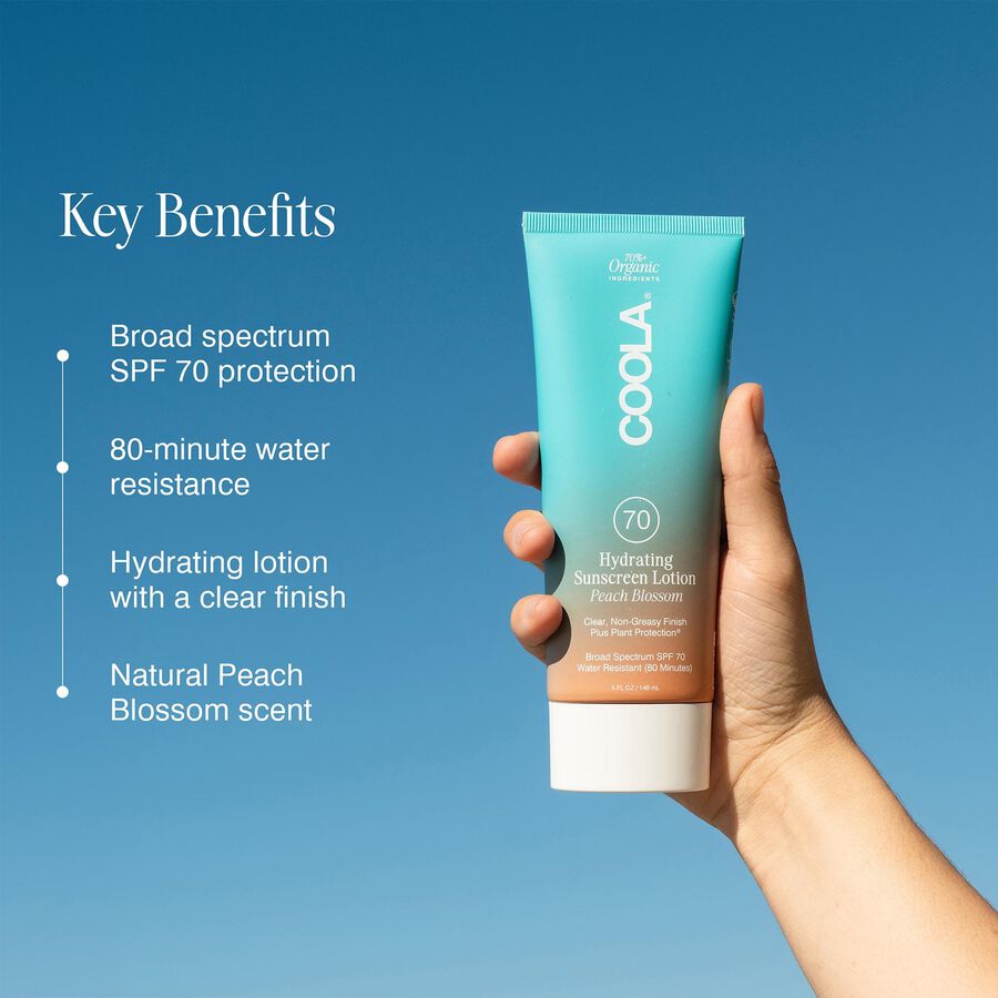 COOLA Classic Body Organic Sunscreen Lotion SPF 70 Peach Blossom, 5 oz., , large image number 3
