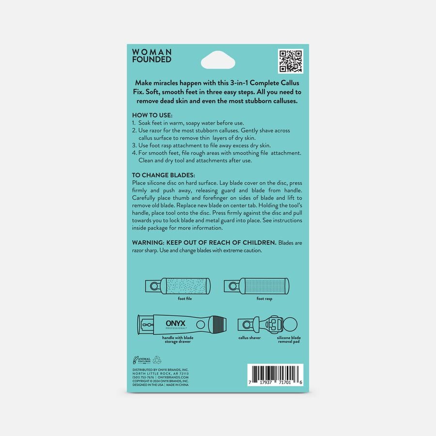 ONYX 3 Step Miracle Complete Callus Fix, , large image number 1