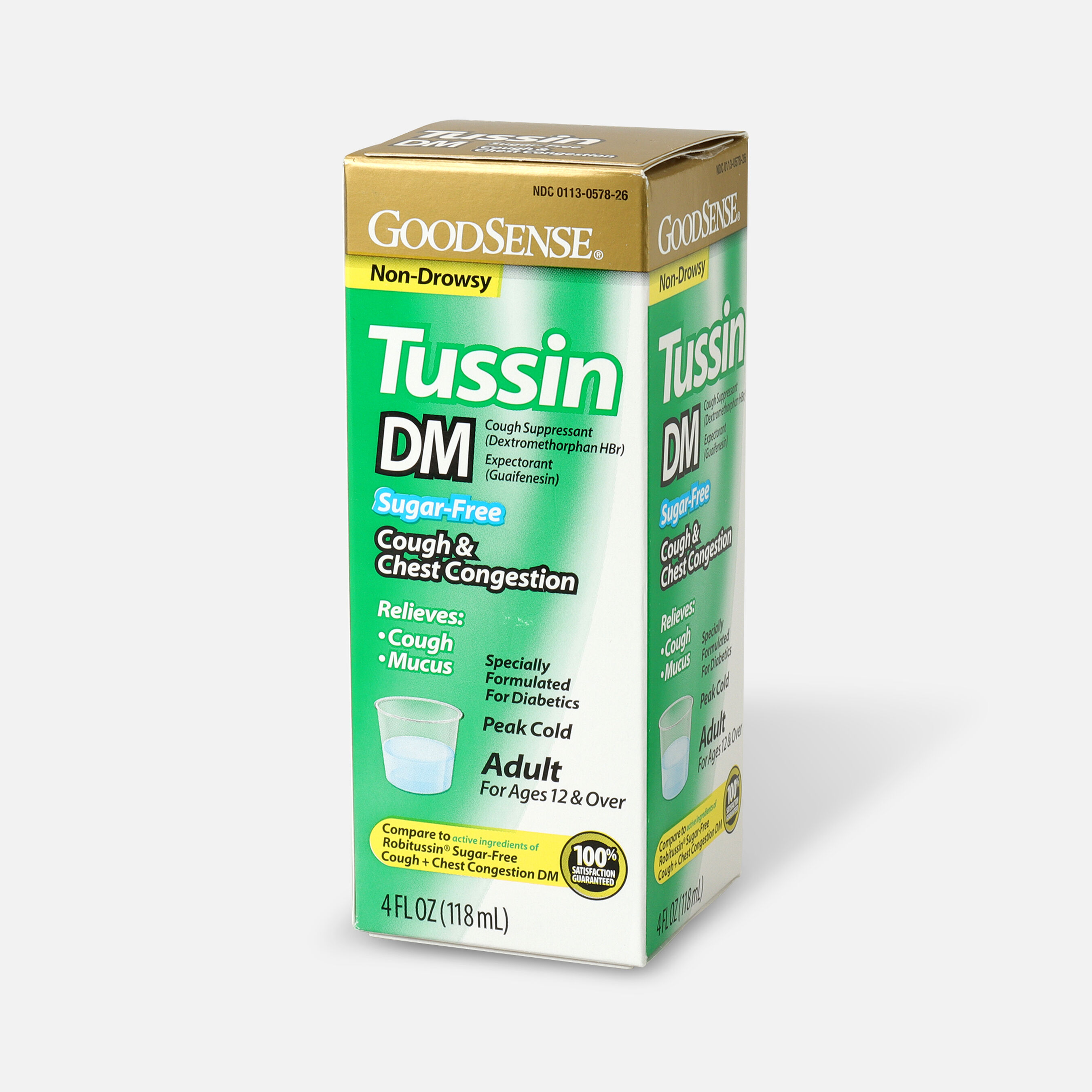 GoodSense® Tussin DM Cough Syrup 4 oz, Sugar and AlcoholFree
