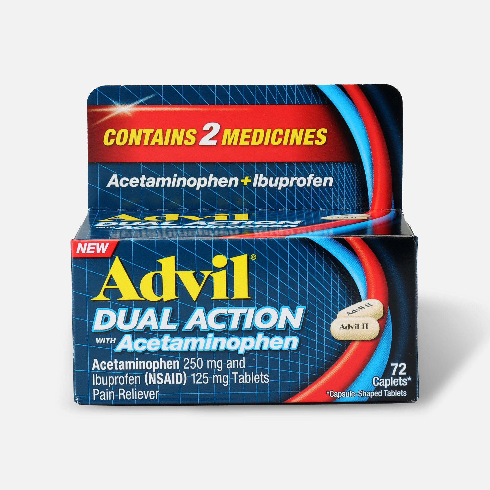 Advil Dual Action Coated Tablets, Acetaminophen + Ibuprofen by Advil