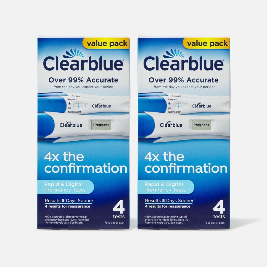 HSA Eligible Clearblue Combo Pregnancy Test, 4 ct. (2Pack) HSA Eligible