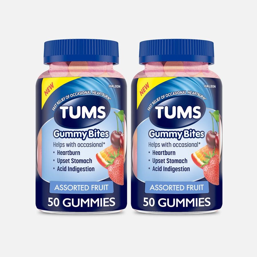 TUMS Antacid Gummy Bites, Assorted Fruit, 50 ct. (2-Pack), , large image number 0