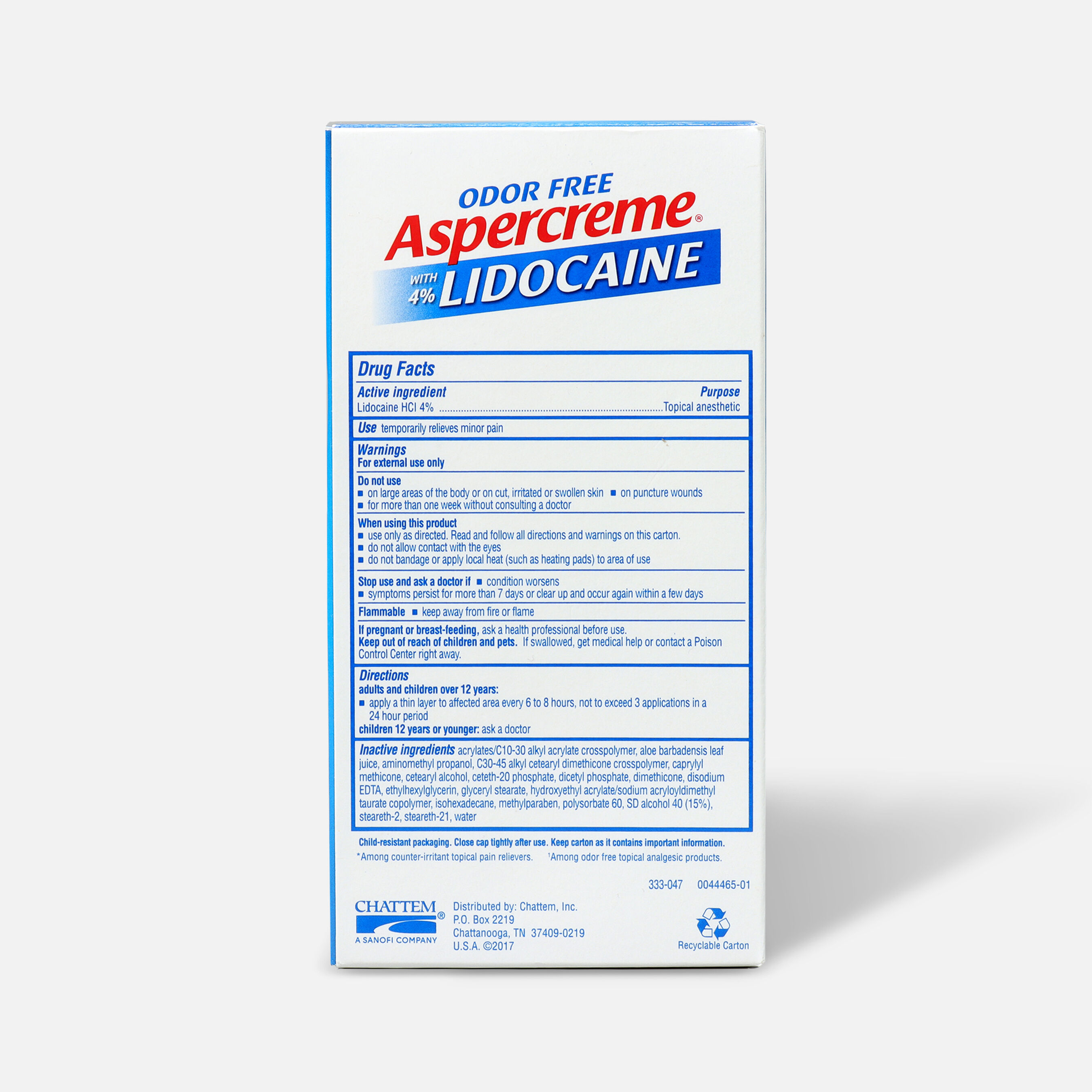 Aspercreme No Mess Roll-On with 4% Lidocaine, 2.5 fl. oz.