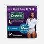Depend Night Defense Overnight Incontinence  Underwear for Men, Gray, , large image number 1
