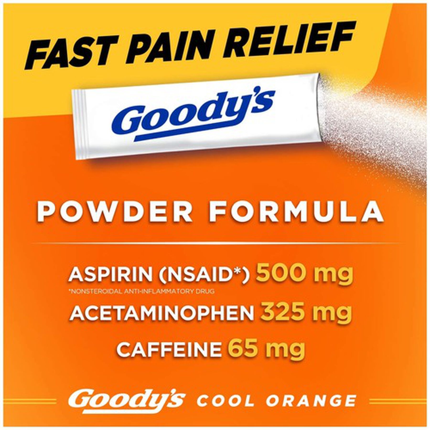 Goody's Cool Orange Acetaminophen / Aspirin Powder Stick, 24ct.