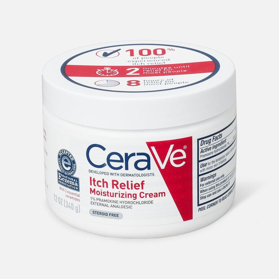 CeraVe Moisturizing Cream for Itch Relief, 12 oz., , large image number 0