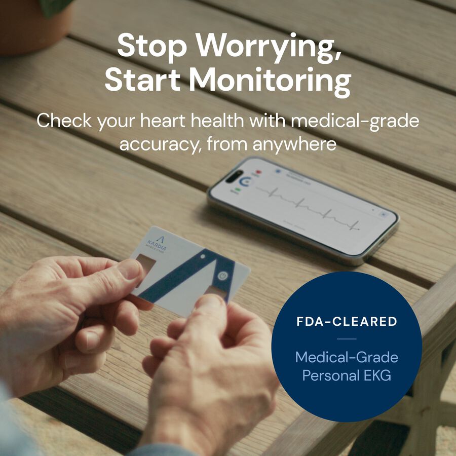 KardiaMobile Card Medical-Grade Personal EKG Heart Monitor, , large image number 1
