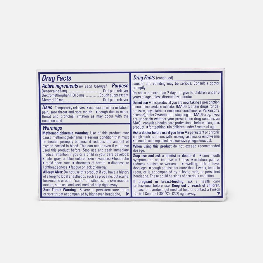 Chloraseptic Total, Wild Cherry, Sore Throat and Cough Lozenges, 15 ct., , large image number 1