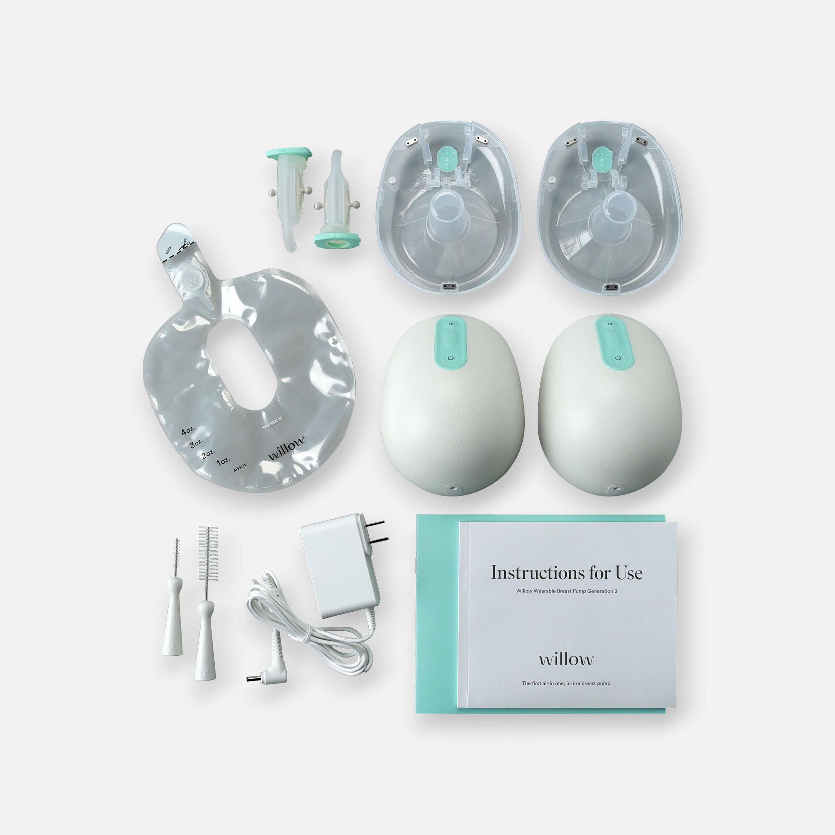 Willow Generation 3 Wearable Double Electric Breast Pump White