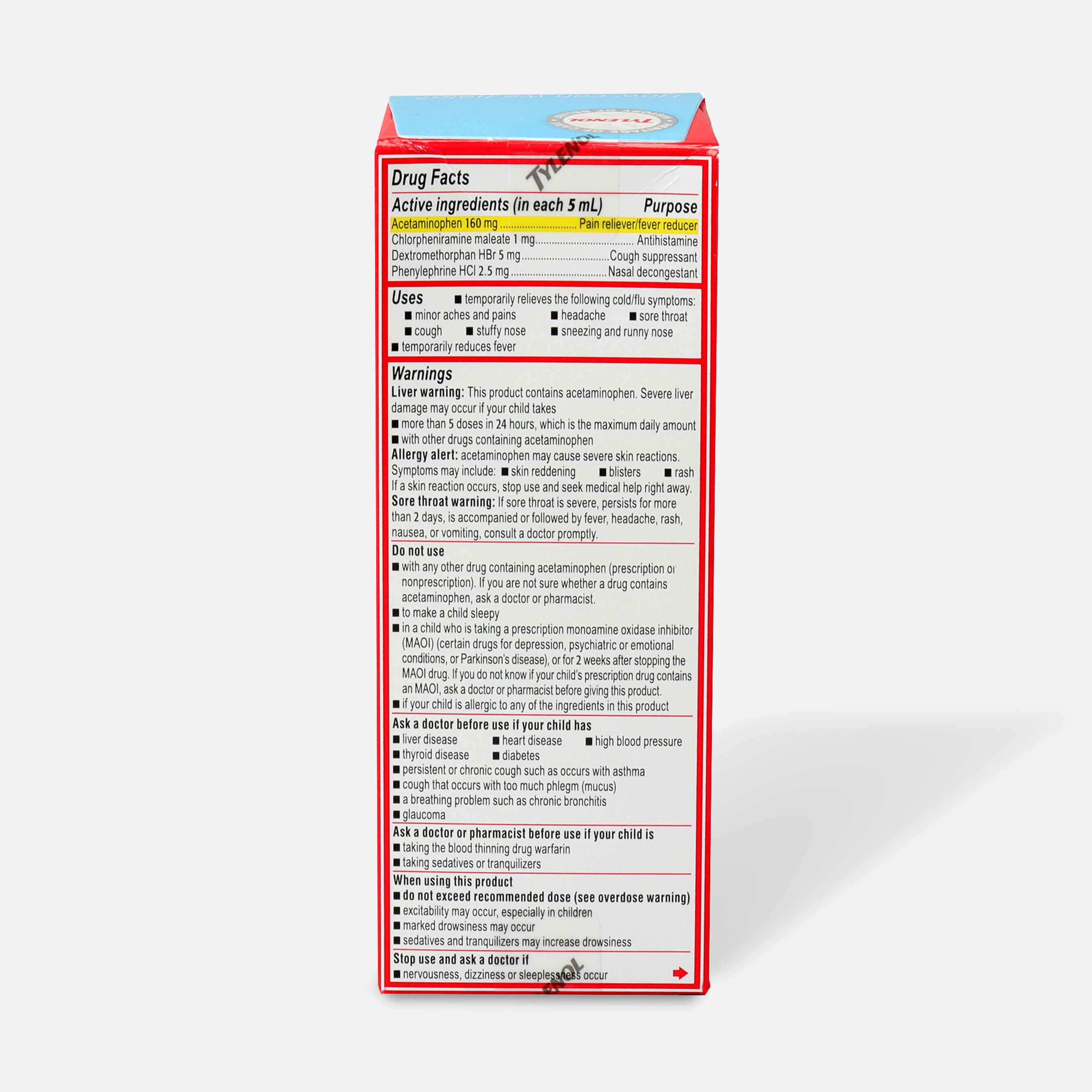 Children's Tylenol Cold + Flu, Grape Flavor, 4 fl oz