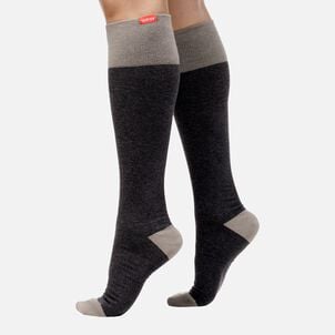 VIM & VIGR Heathered Collection Cotton Compression Socks, Dark and Light Grey, 30-40 mmHg