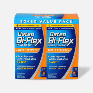 Osteo Bi-Flex Glucosamine Chondroitin with Joint Shield Value Pack Coated Tablets, 160 ct.
