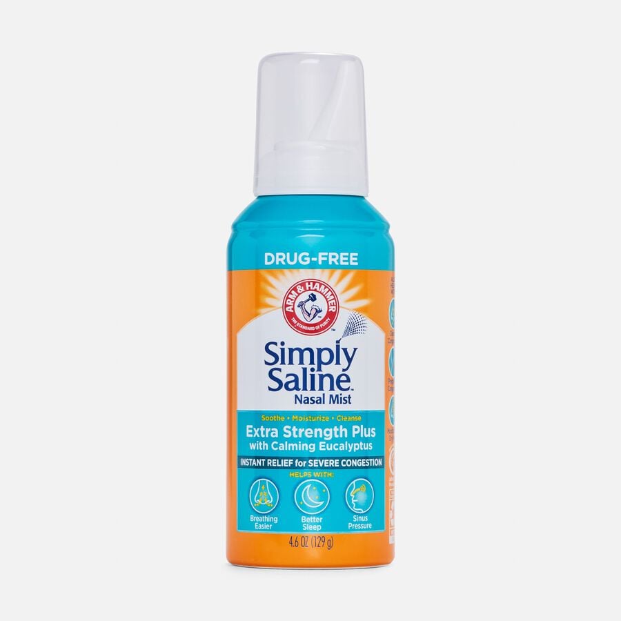 Simply Saline Adult Nasal Mist Extra Strength Plus with Calming Eucalyptus, 4.6 oz., , large image number 0