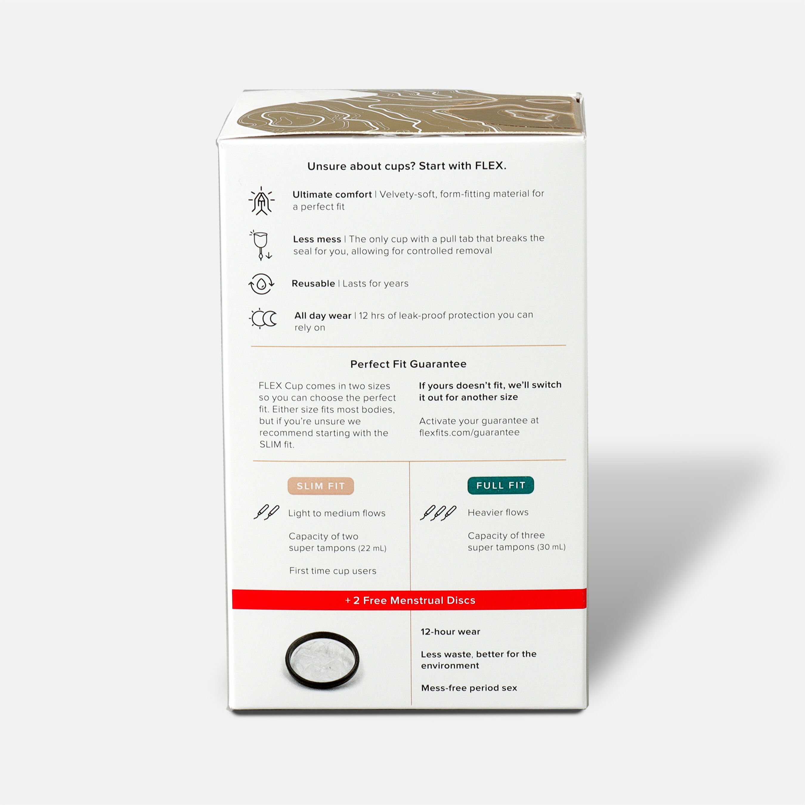 HSA Eligible FLEX Menstrual Cup (includes 2 FREE Menstrual Discs) HSA