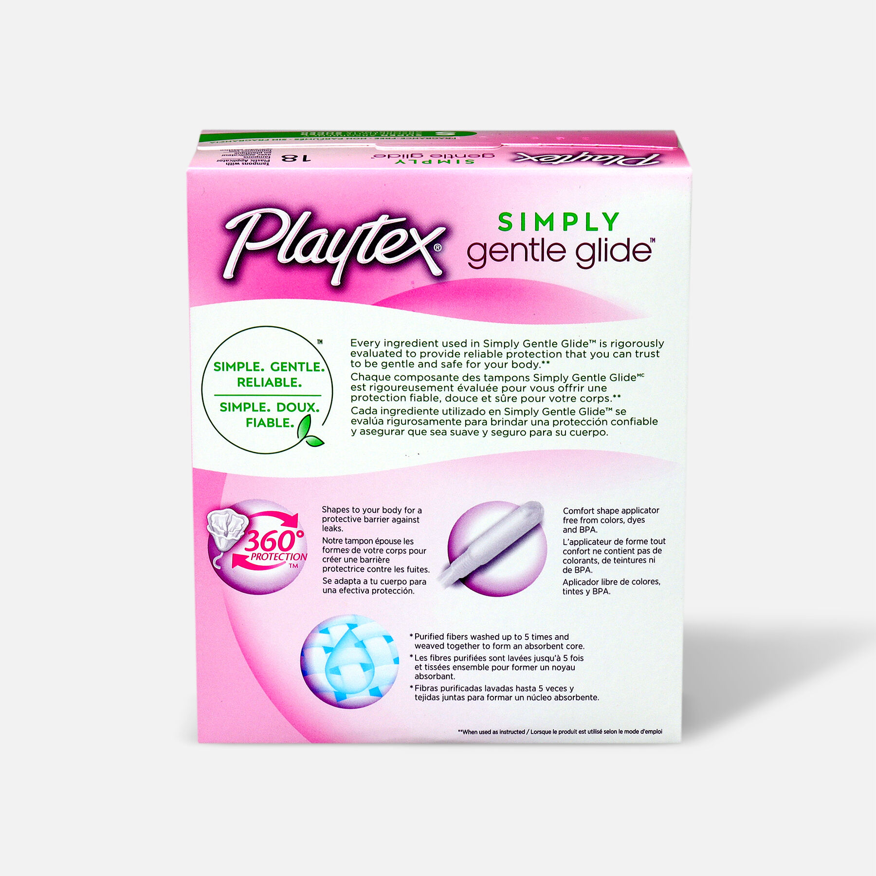 Playtex Gentle Glide Super Tampons, 18ct