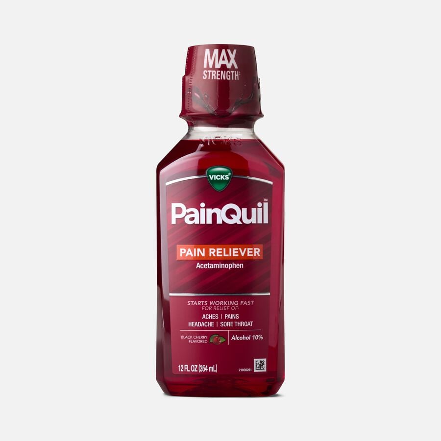 Vicks PainQuil Pain Relief Liquid, Black Cherry, 12 oz., , large image number 0