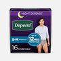 Depend Night Defense Overnight Incontinence  Underwear for Men, Gray, , large image number 0