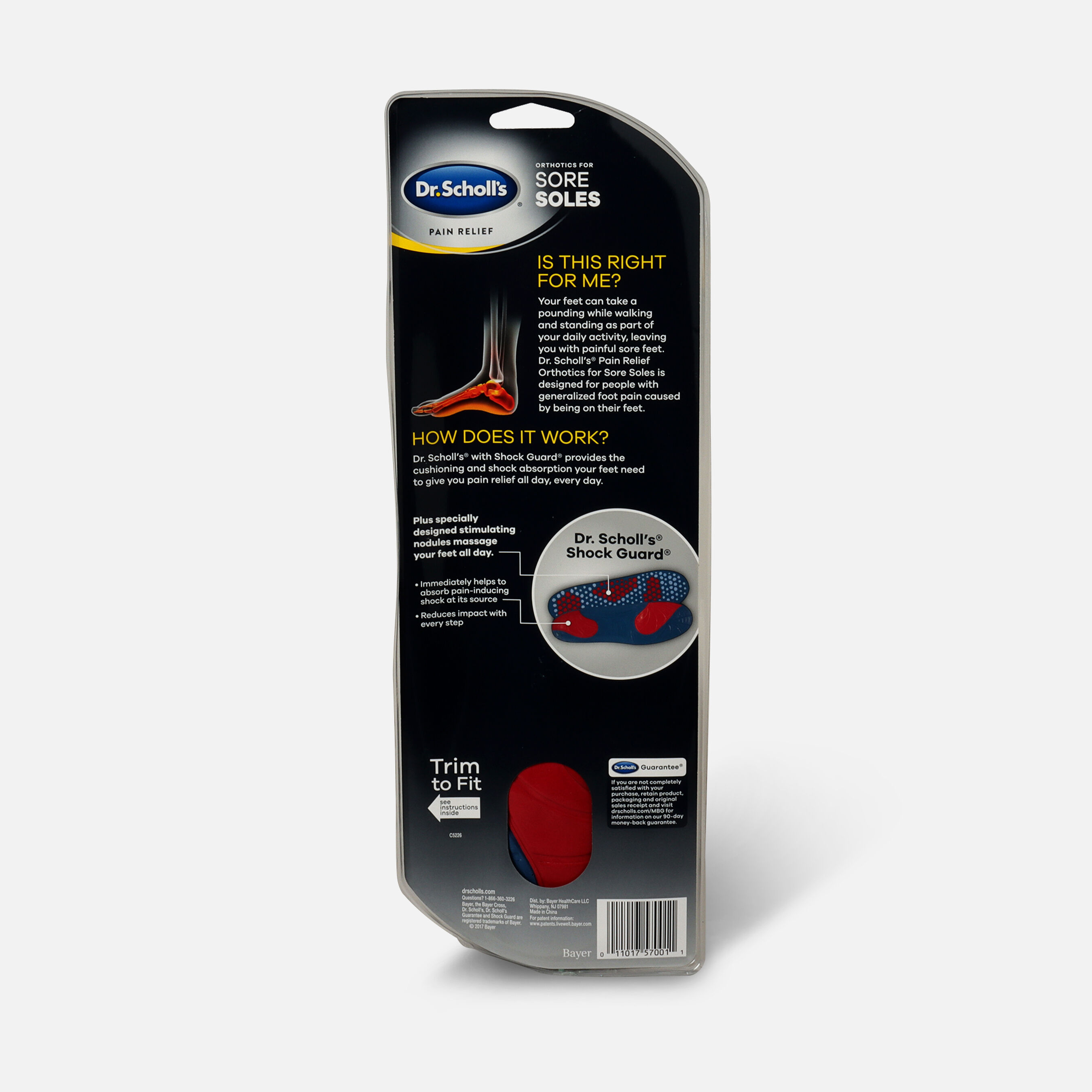 dr scholl's sore soles pain relief orthotics