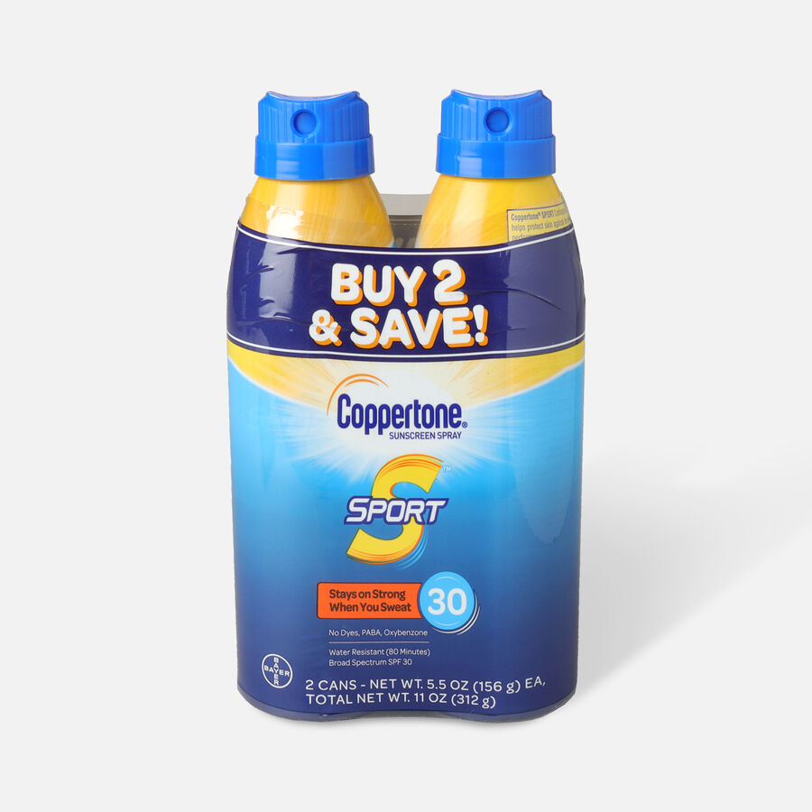 Coppertone Sport Sunscreen Spray Twin Pack, 5.5 oz. ea., , large image number 0