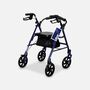 Drive Durable Four Wheel Rollator, 7.5" Casters, Blue, Blue, large image number 1