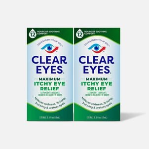 Clear Eyes Maximum Itchy Eye Relief, .5 oz. (2-Pack)